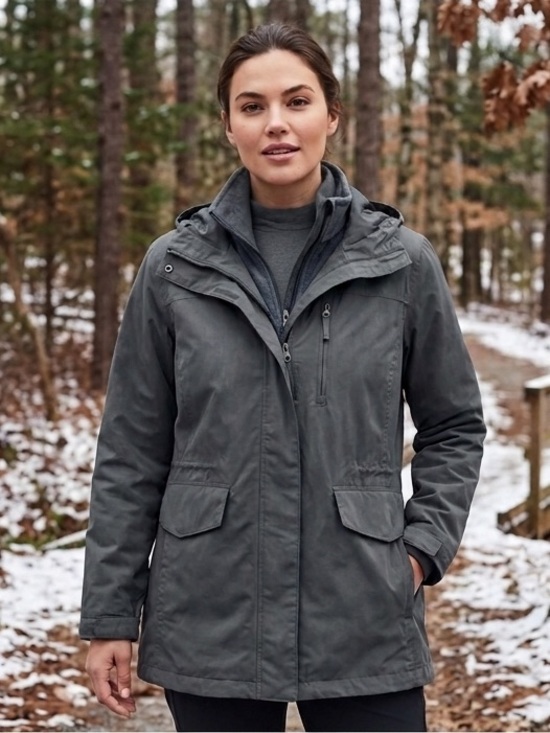 Lands' End Jackets & Blazers - Lands' End Dark Gray Lightweight Parka